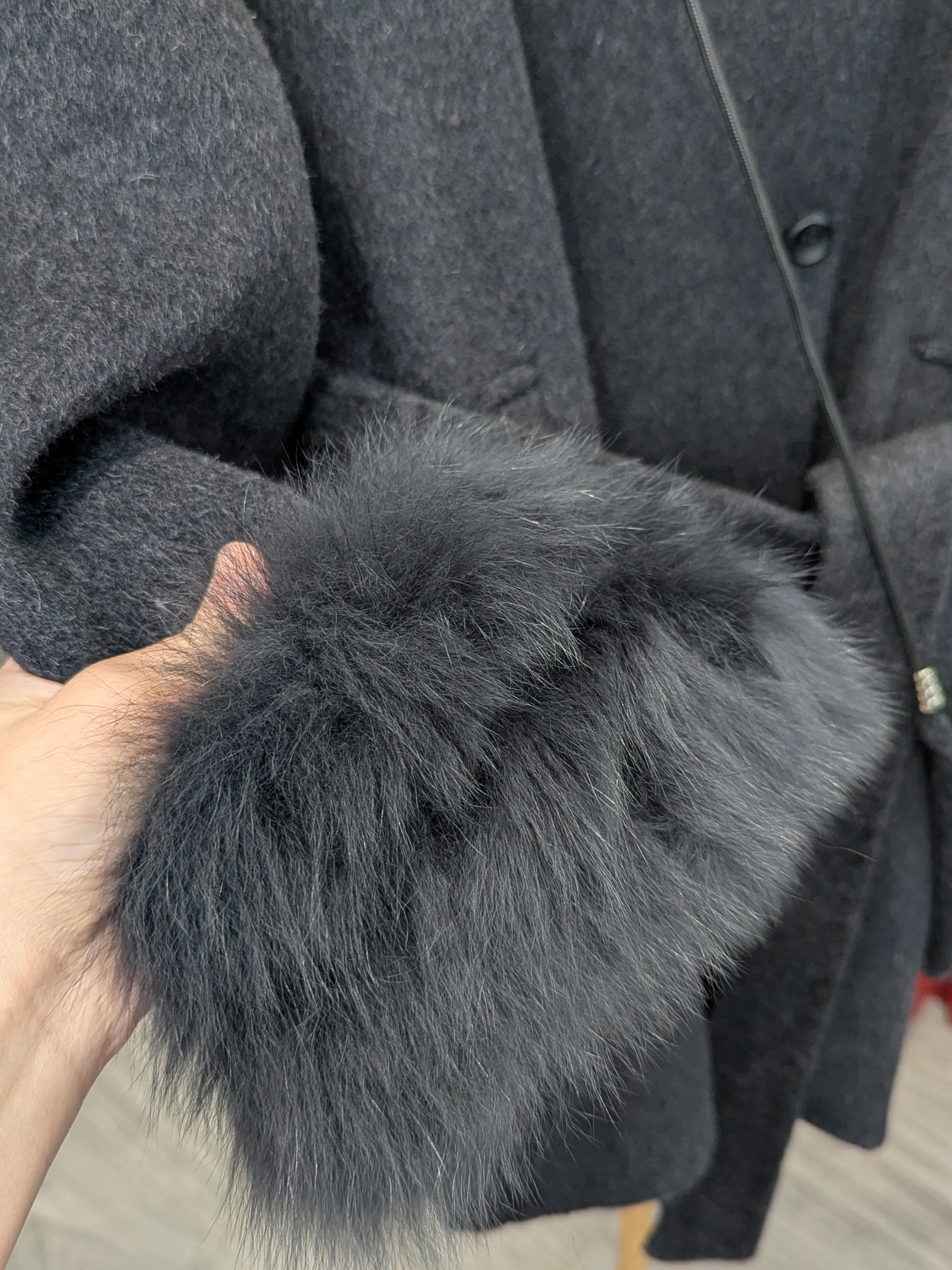 160 70% Wool Coat Charcoal