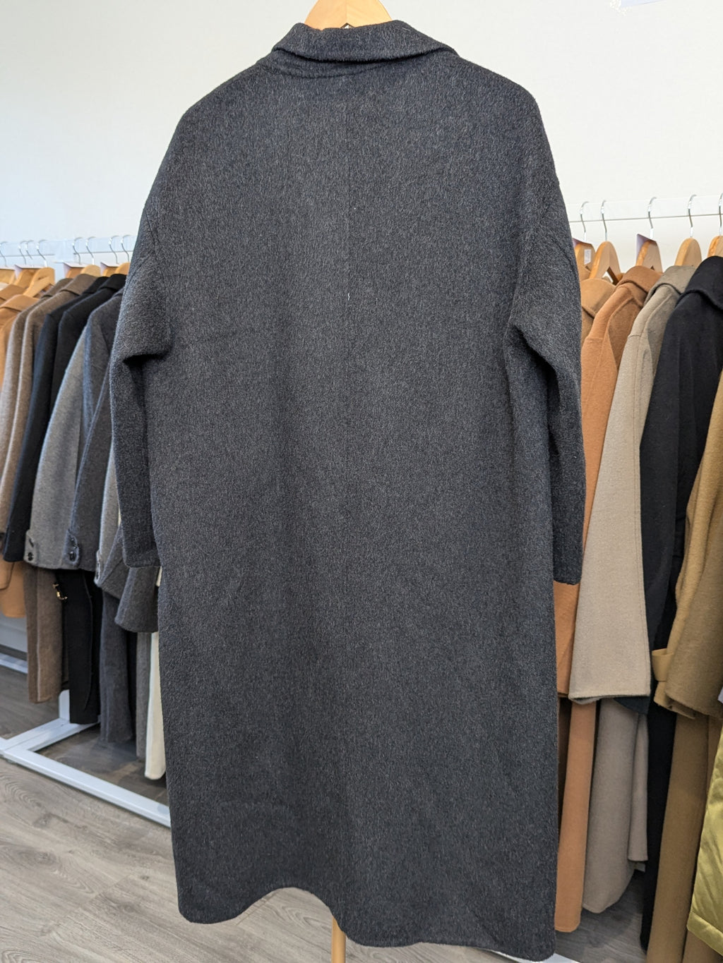 199 90% Wool Coat Charcoal