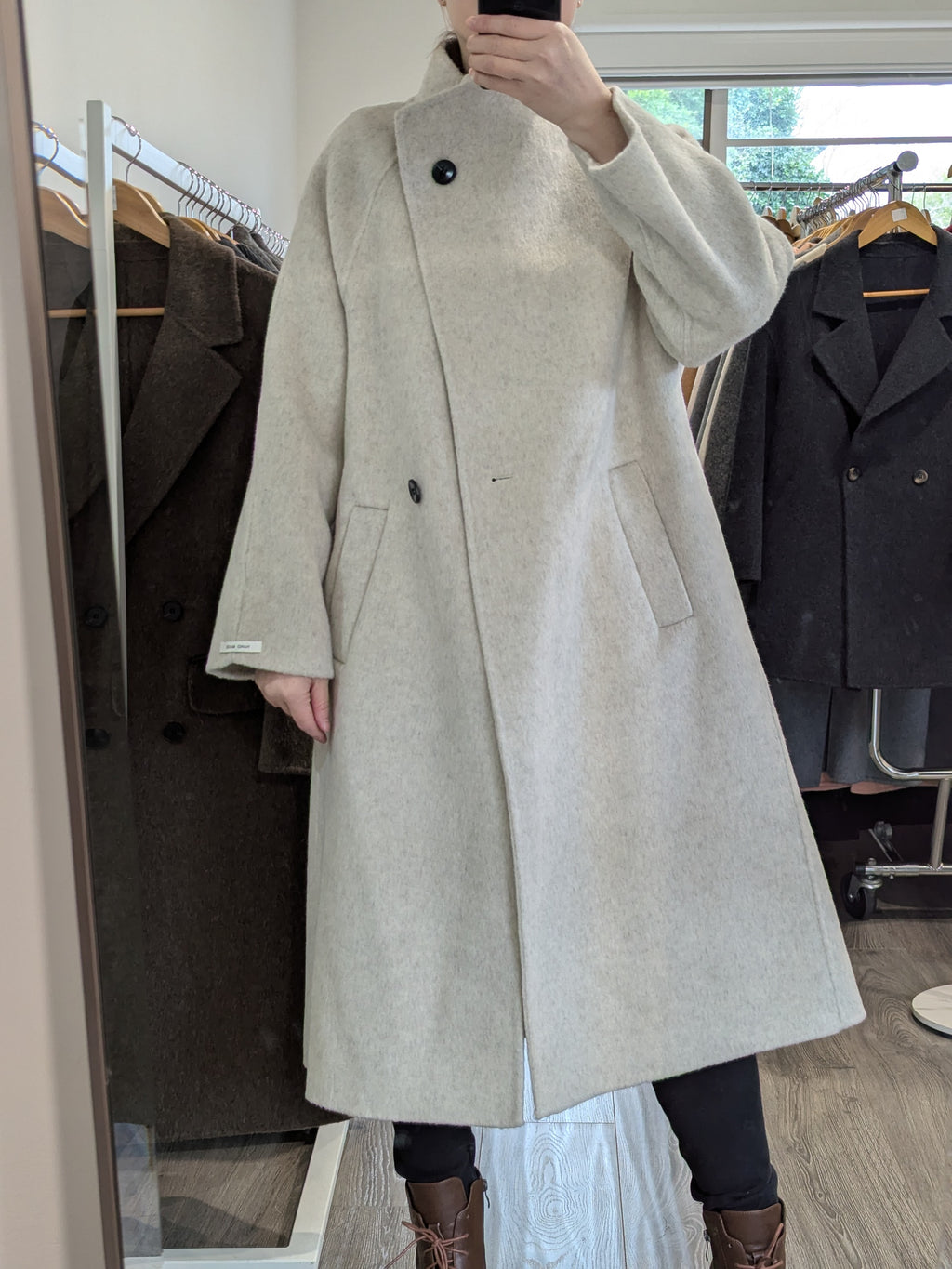 106 70% Wool Coat Oat S 6-8 M 10-12