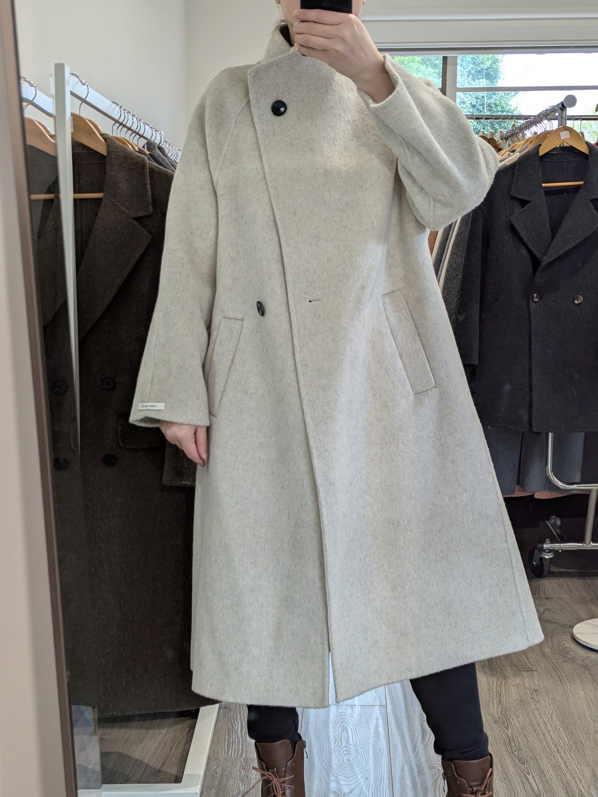 106 70% Wool Coat Oat S 6-8 M 10-12