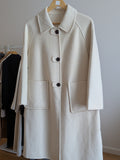 219 65% Wool Coat Cream S 8-10