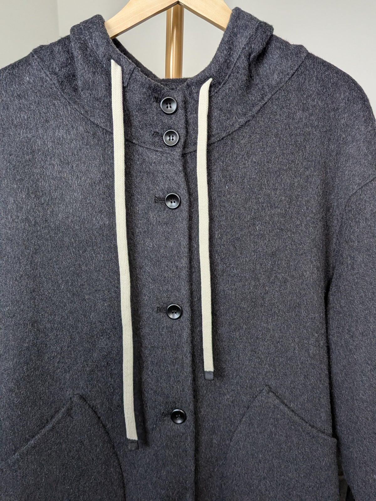 071 100% Wool Coat Charcoal S 10-14 hoodie