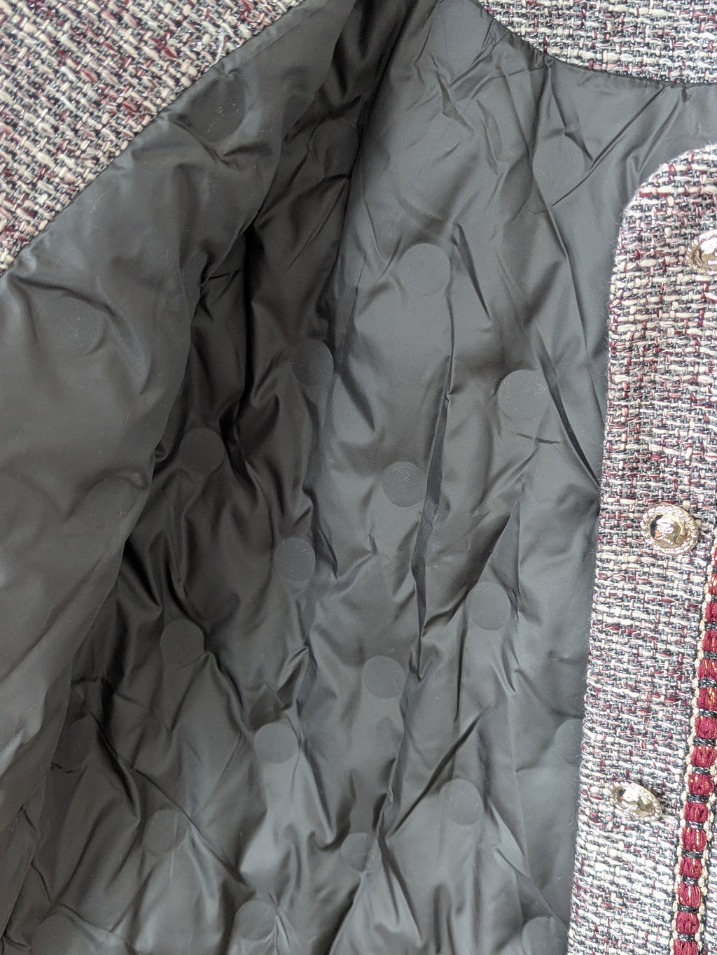 Goose Down Tweed Jacket 135 Size 6-8