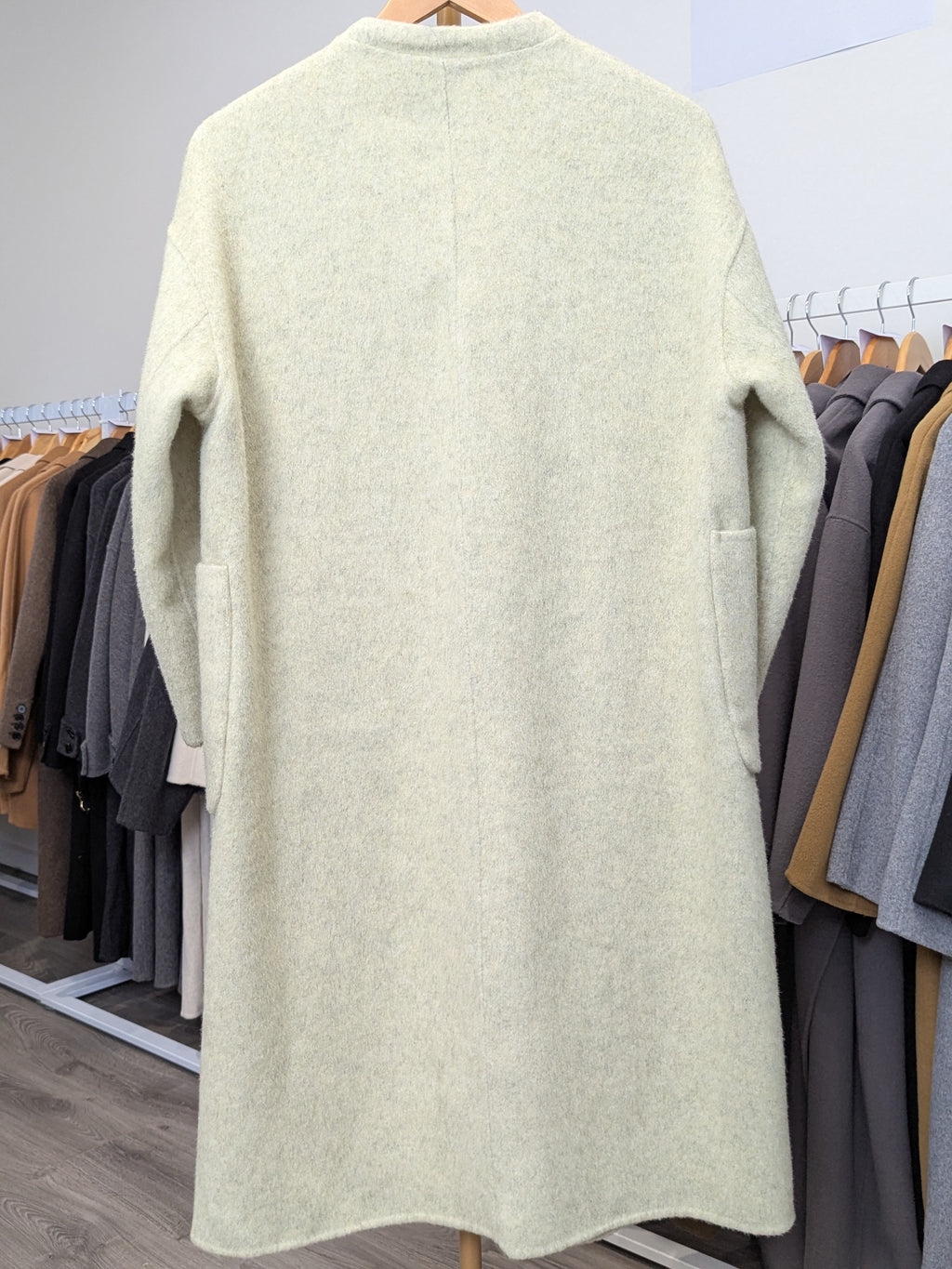 132 68% Wool Coat Green