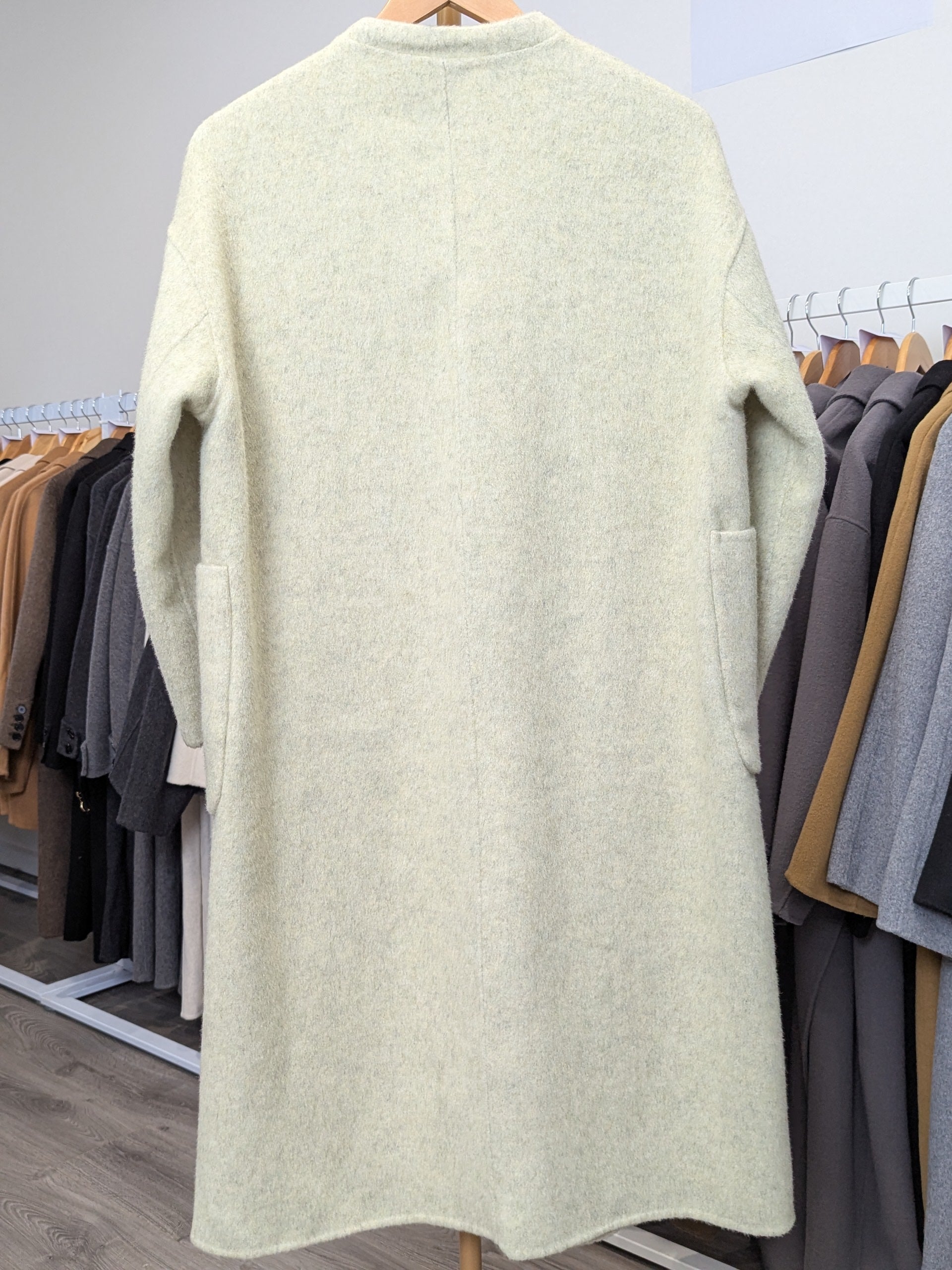 132 68% Wool Coat Green