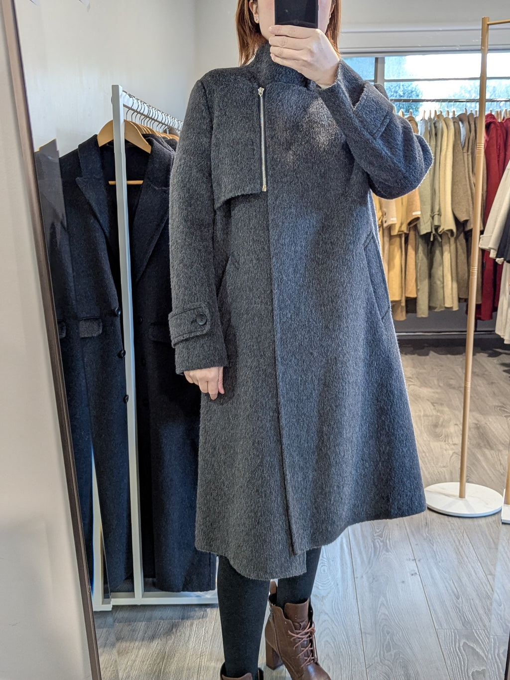 195 67% Wool Coat Dark grey S 6-10