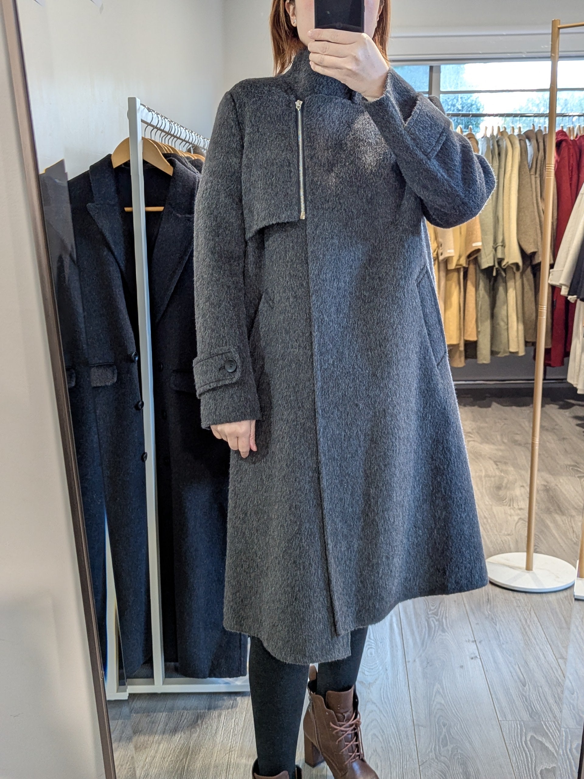 195 67% Wool Coat Dark grey S 6-10