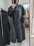 175 100% Wool Coat Charcoal S 10-16