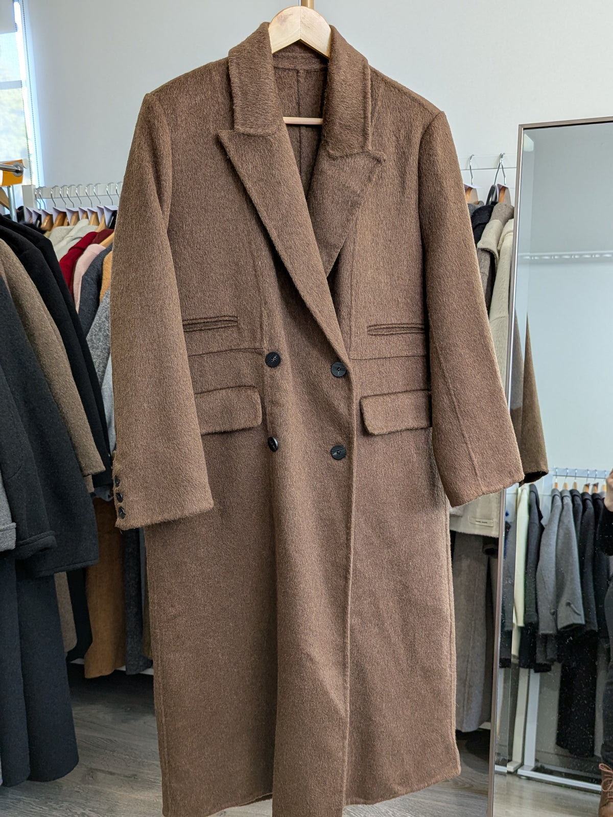 273 31% Wool 56% Alpaca Wool Coat Brown M 12-14