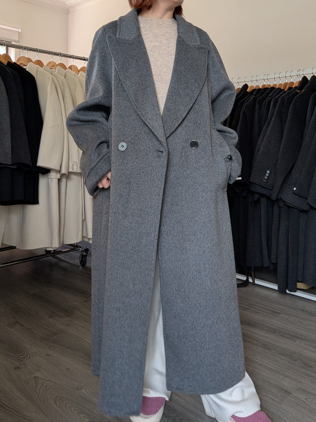 006 Cashmere blend Grey