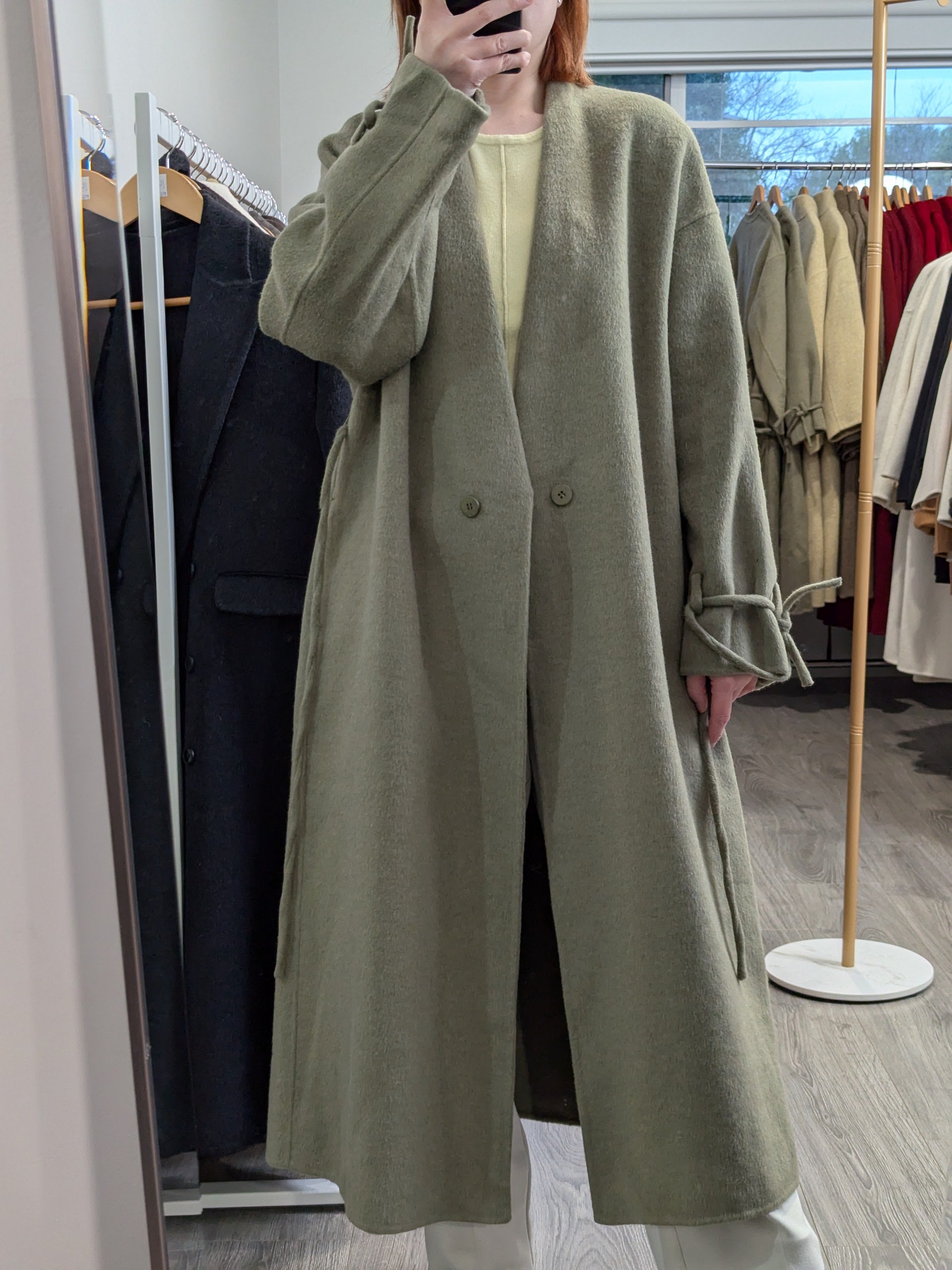 189 80% Wool Coat Olive S 8-10 M 12-14