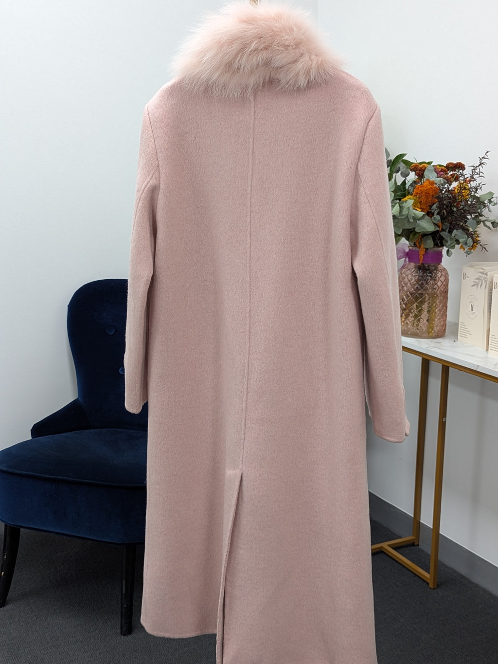Women's Fur Collar Wool Coats Try-On Available 234 Size S8-10 100% Wool