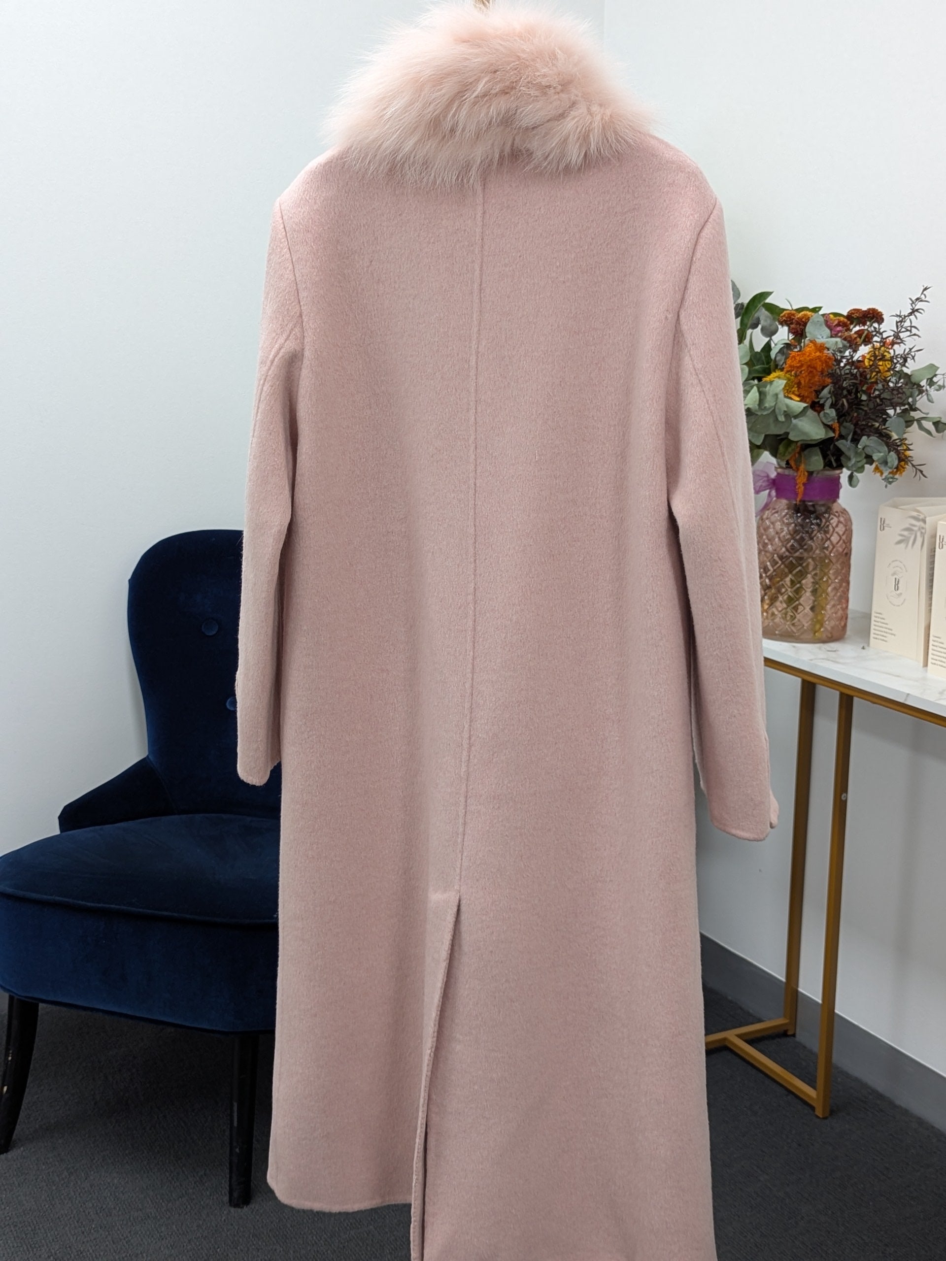 Women's Fur Collar Wool Coats Try-On Available 234 Size S8-10 100% Wool