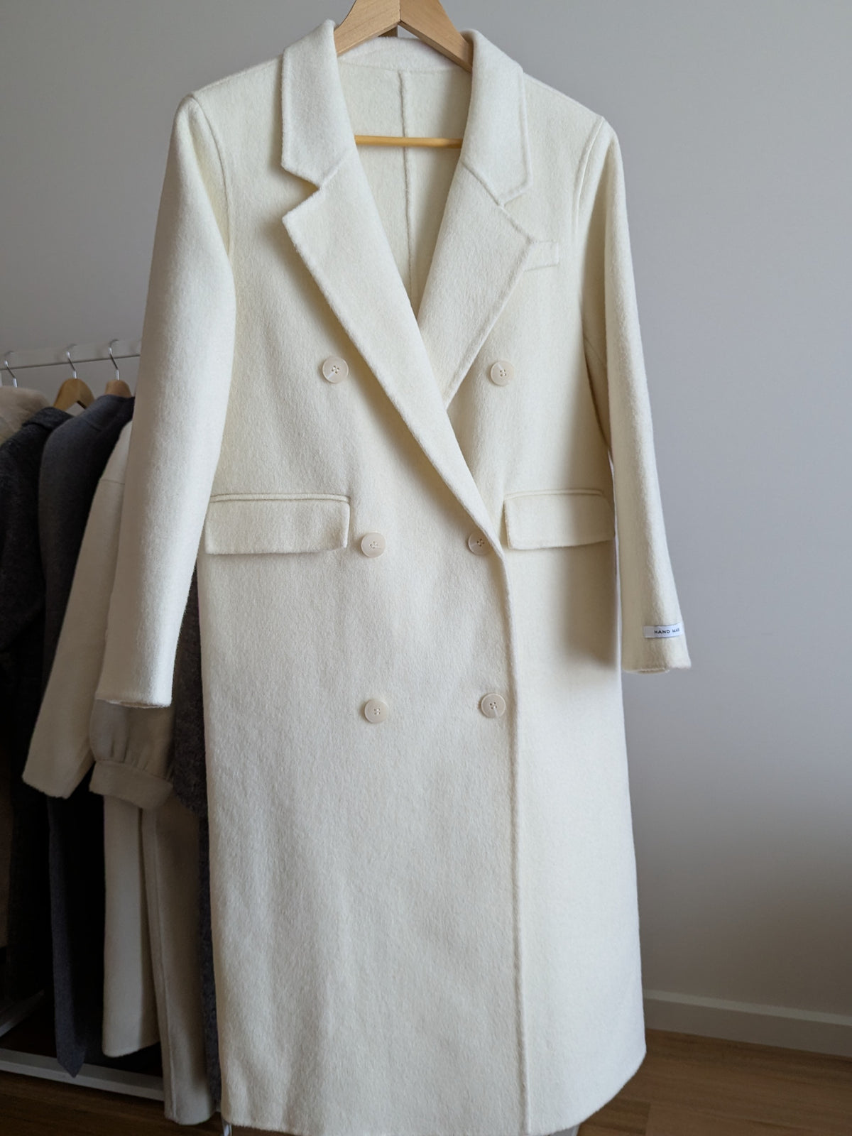 212 67% Wool Coat Cream S 10-12