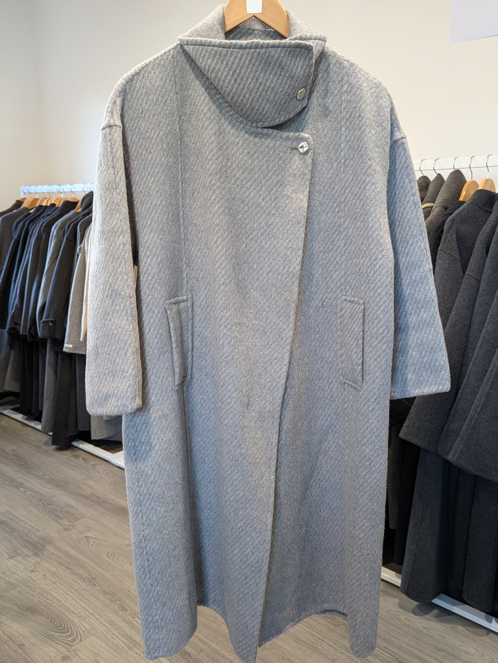 169 Pure Wool Coat Grey S 8-12