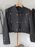 Goose Down Tweed Jacket 140 Size 6-8
