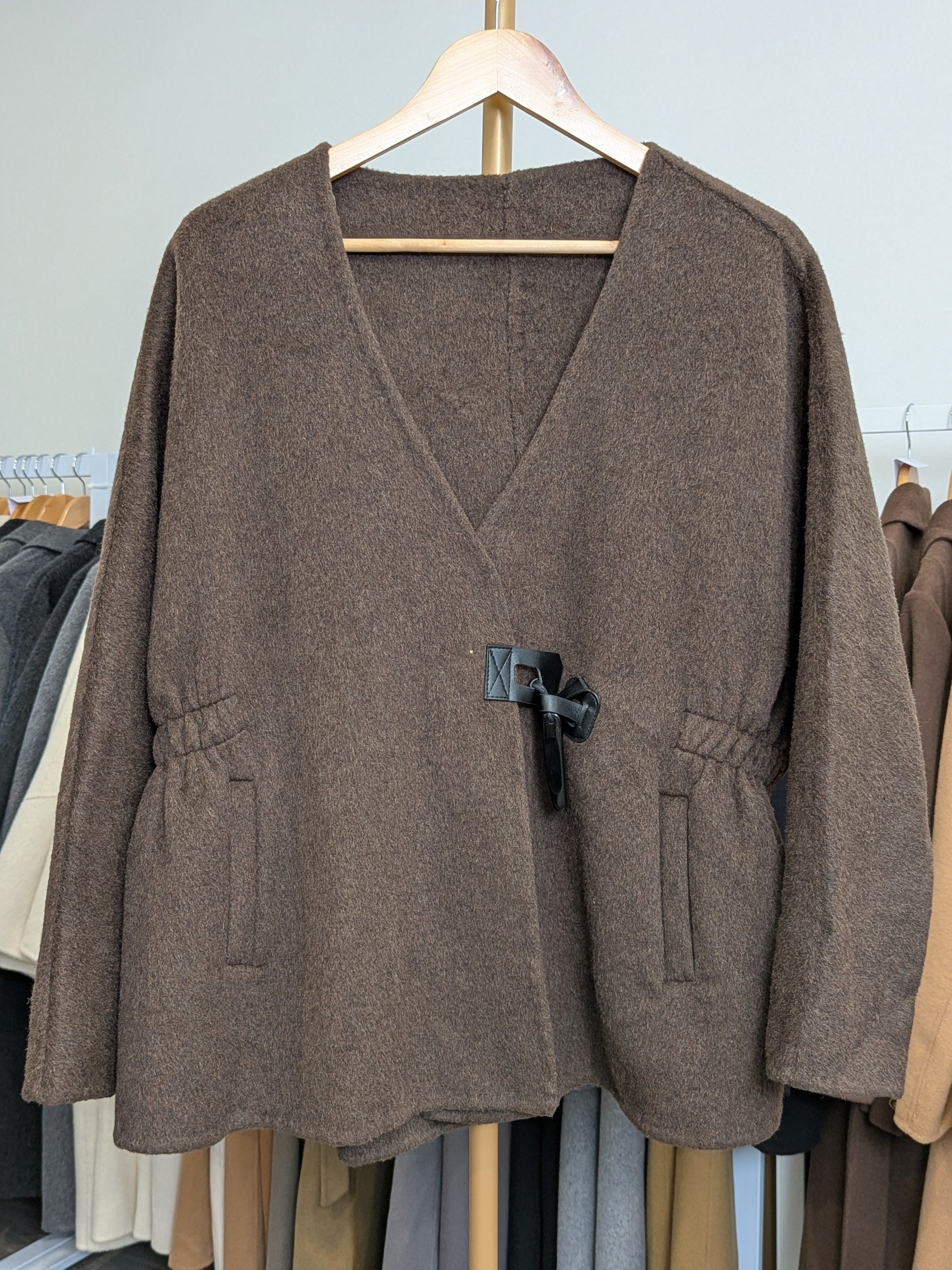 252 70% Wool Coat Brown M 12-16