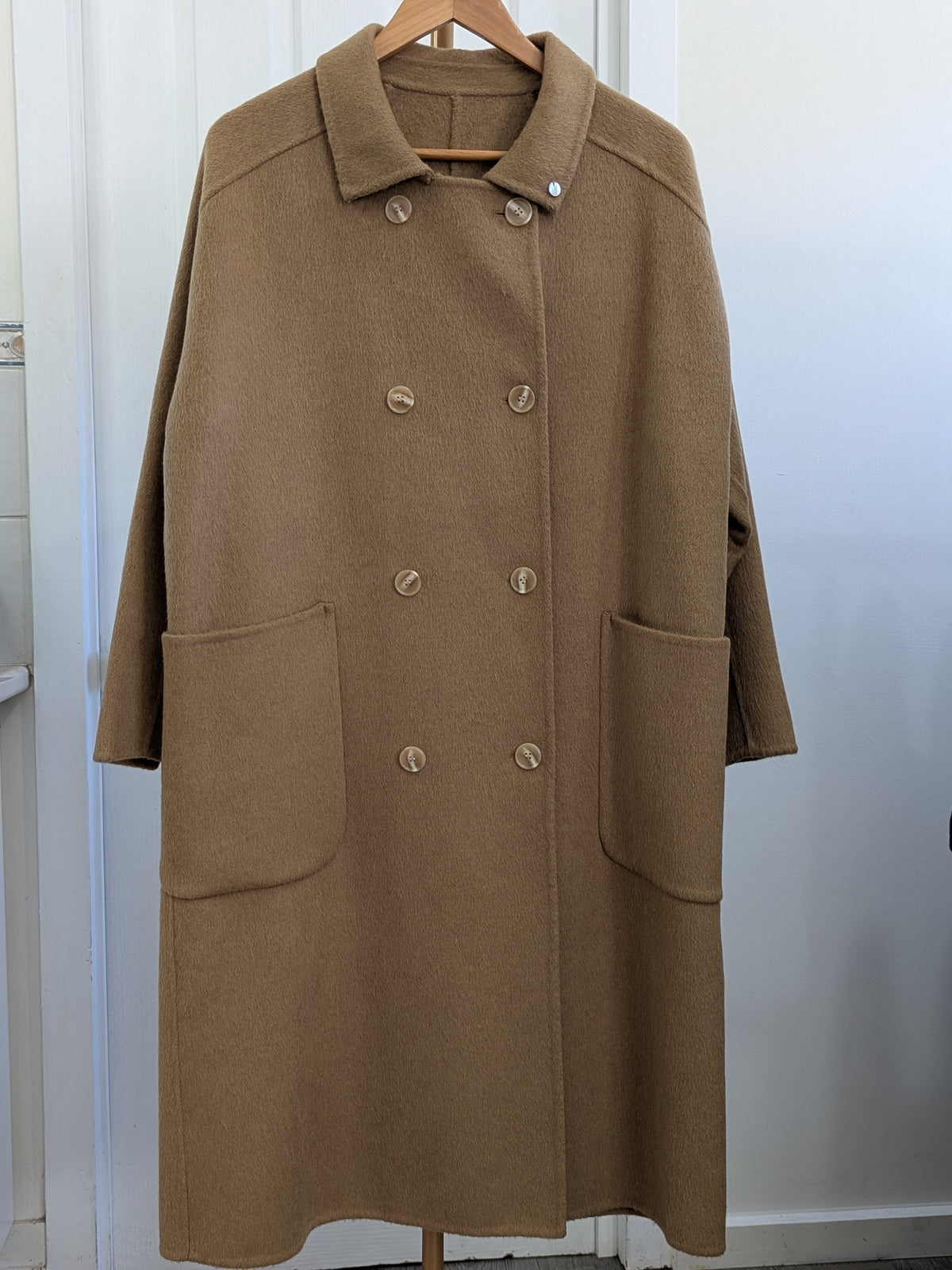 238 70% Wool Coat Kaki M 12-14