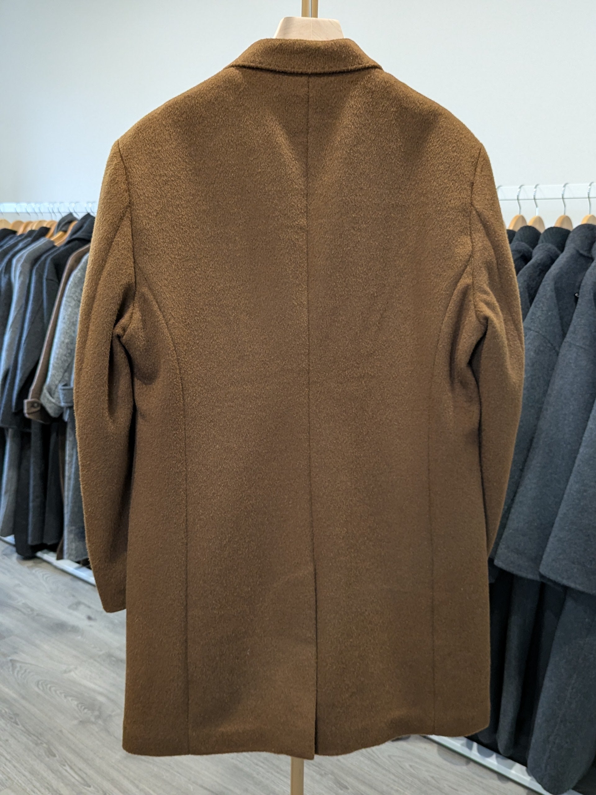 022 Men's 100% Wool Coats Black Brown