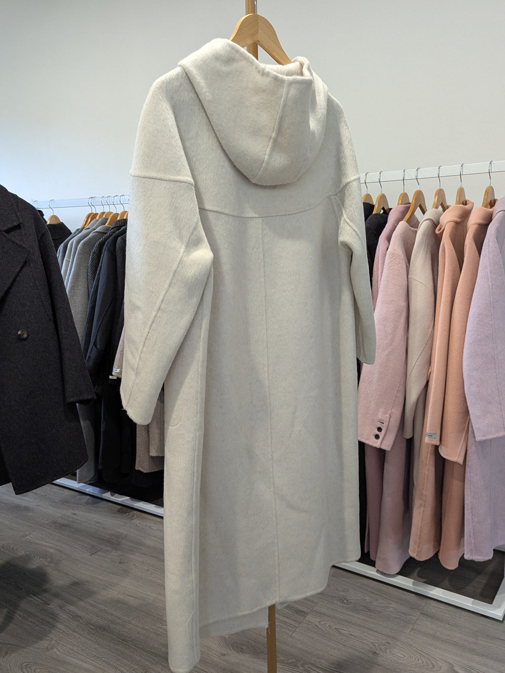 124 100% Wool Coat Cream S 8-12
