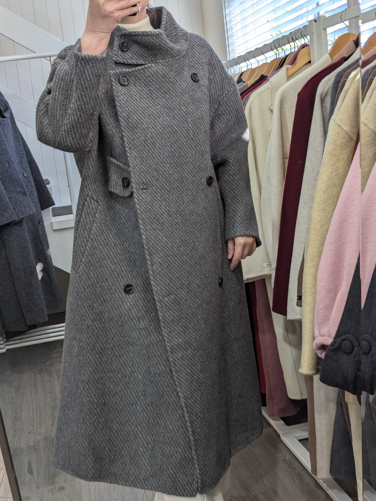 300 100% Wool Coat Grey S 10-12