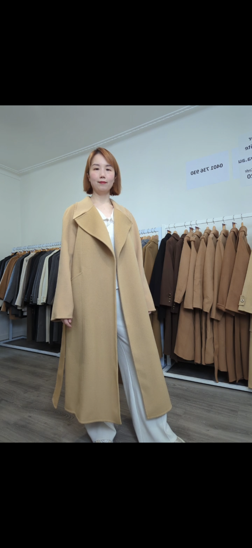 022 100% Wool Coat Light Camel M 12-14