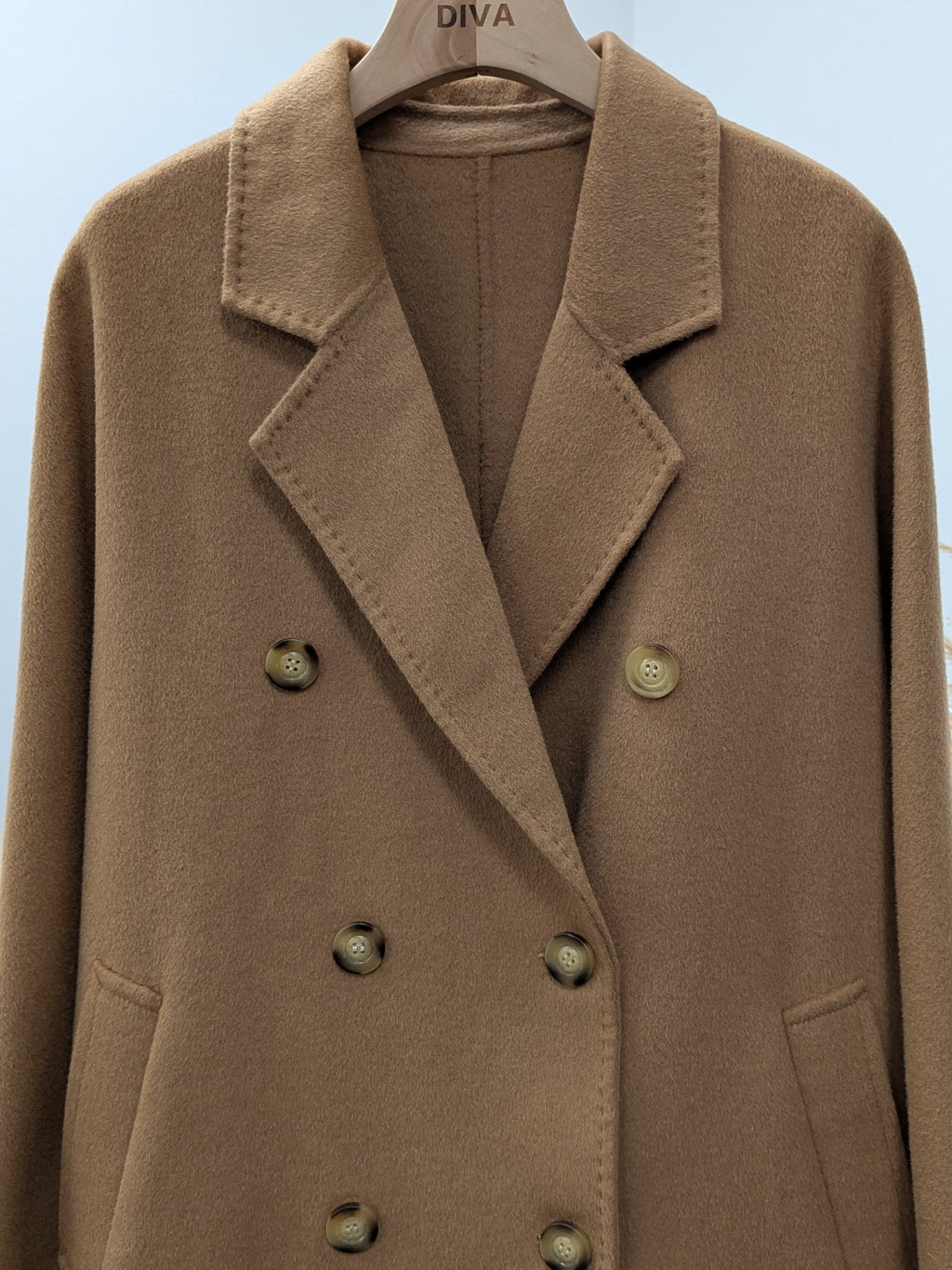 Premium 100% Wool Coat Women Hand made