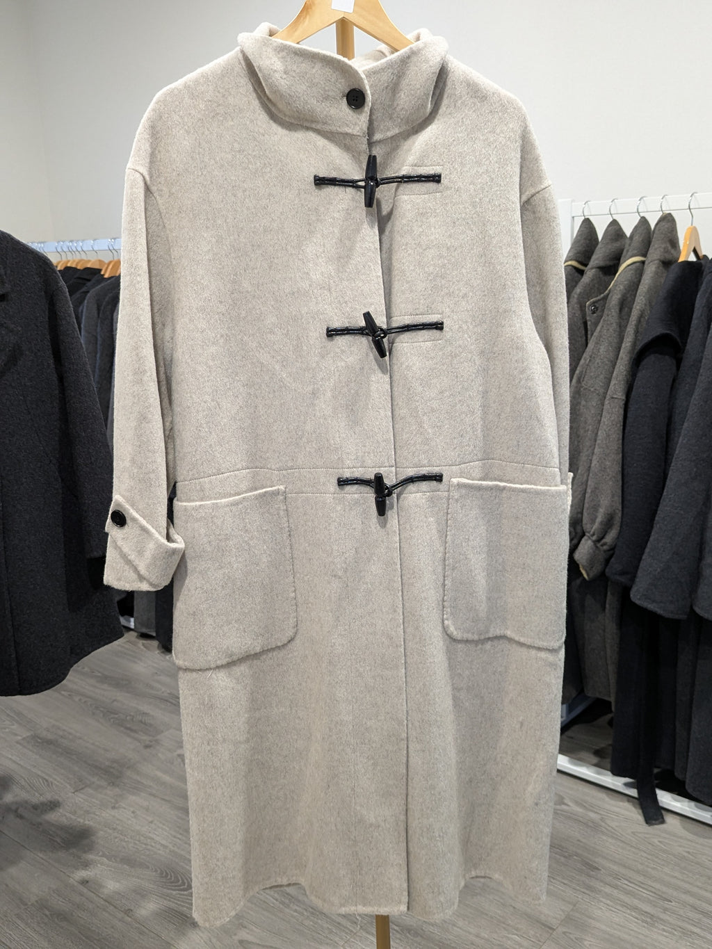 141 100% Wool Coat Oat S 8-14
