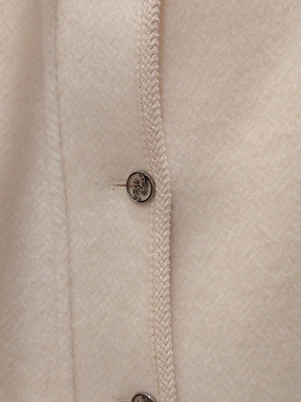 075 70% Wool Coat Cream S 8-10 M 10-12