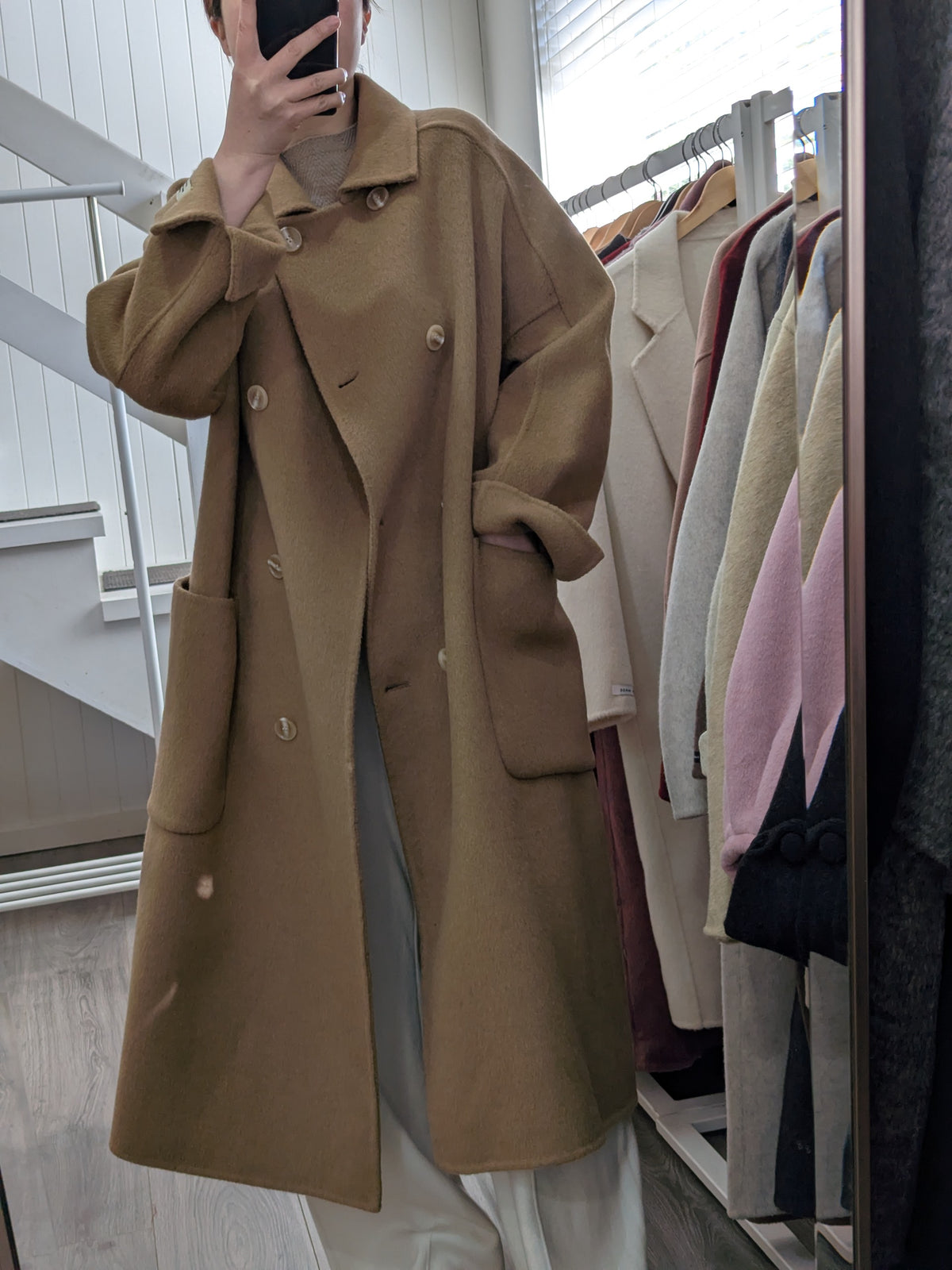238 70% Wool Coat Kaki M 12-14