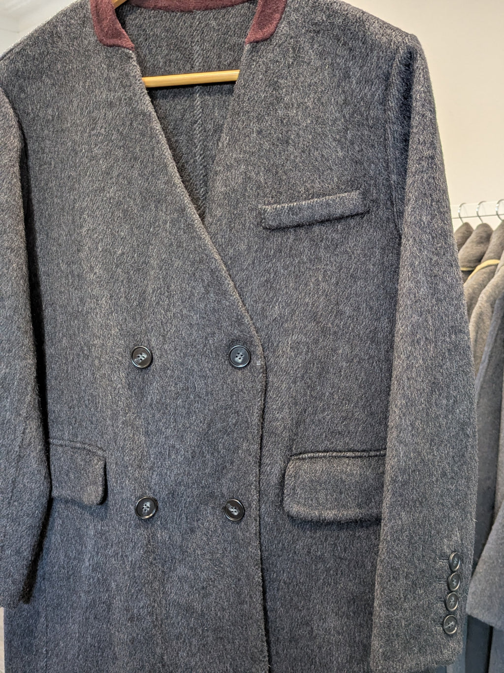 168 70% Wool Coat Charcoal