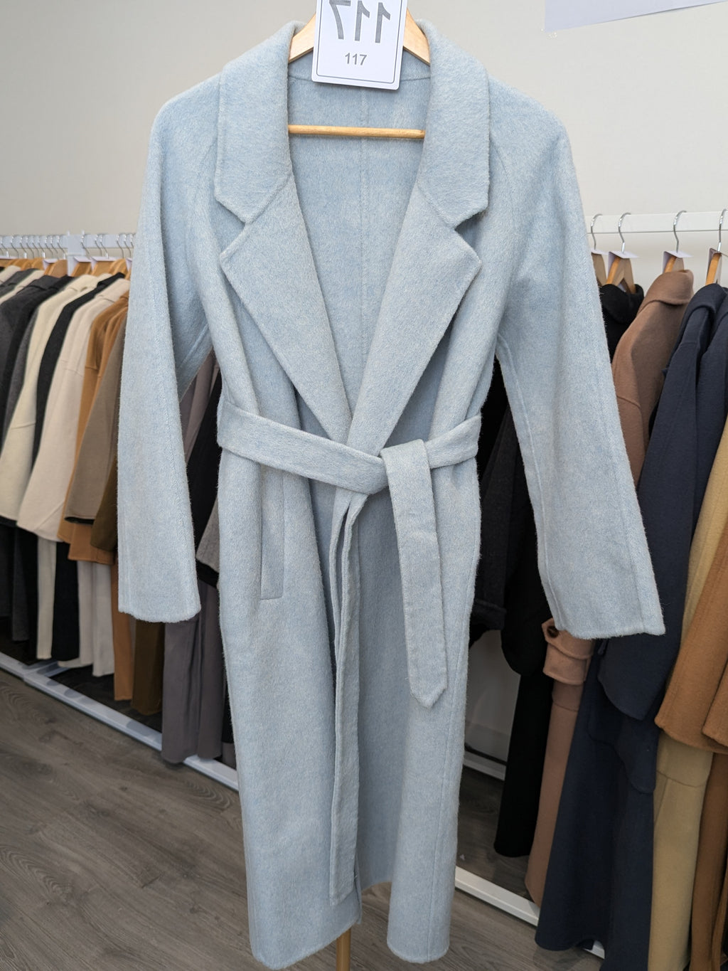 117 70% Wool Coat Blue