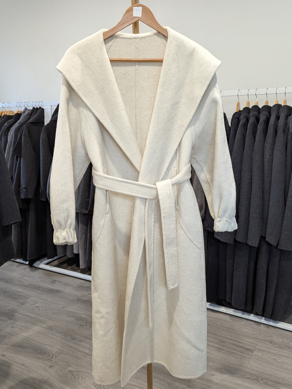166 100% Wool Coat Beige S 6-8