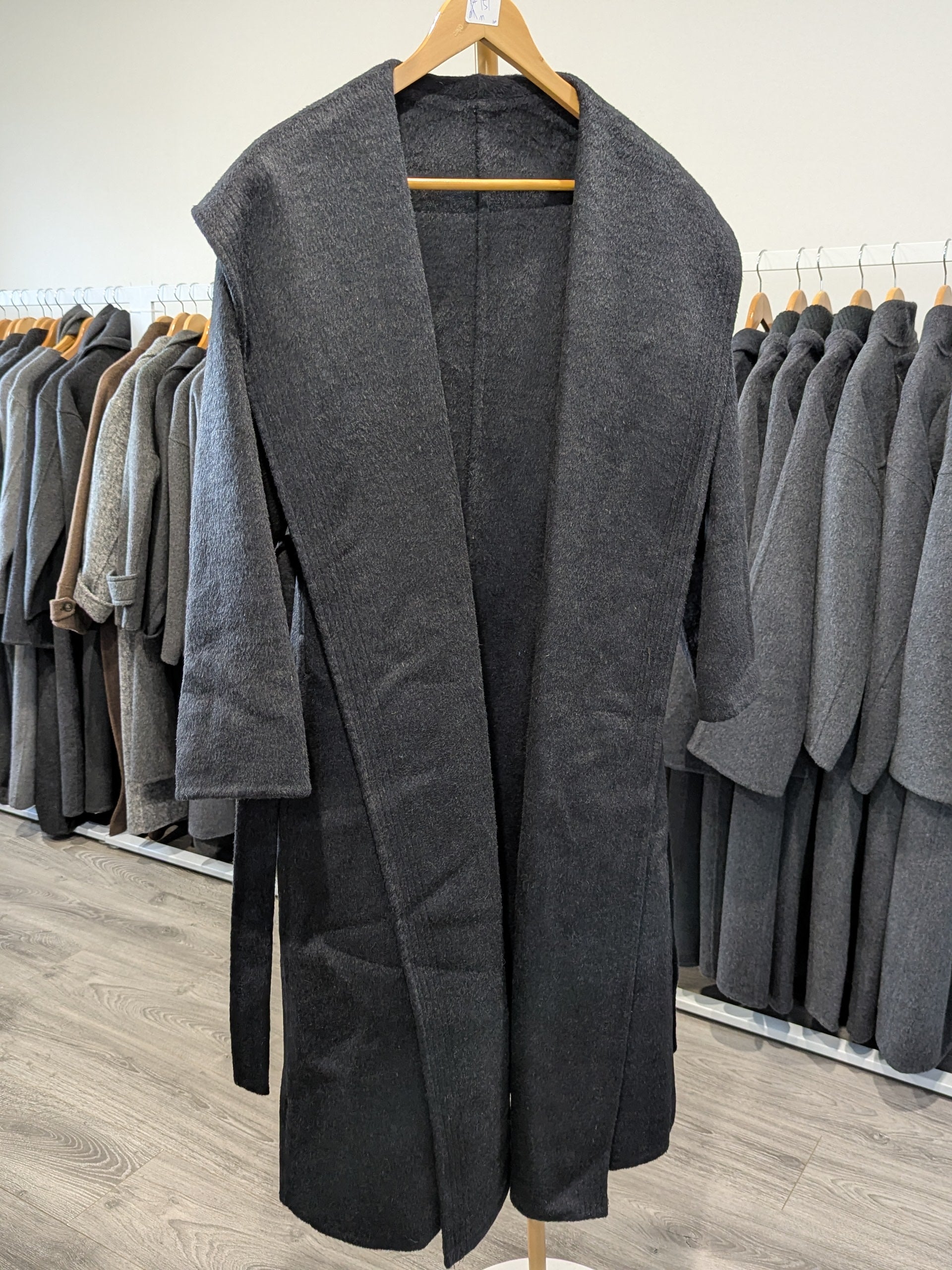 151 100% Wool Coat Charcoal M 8-12