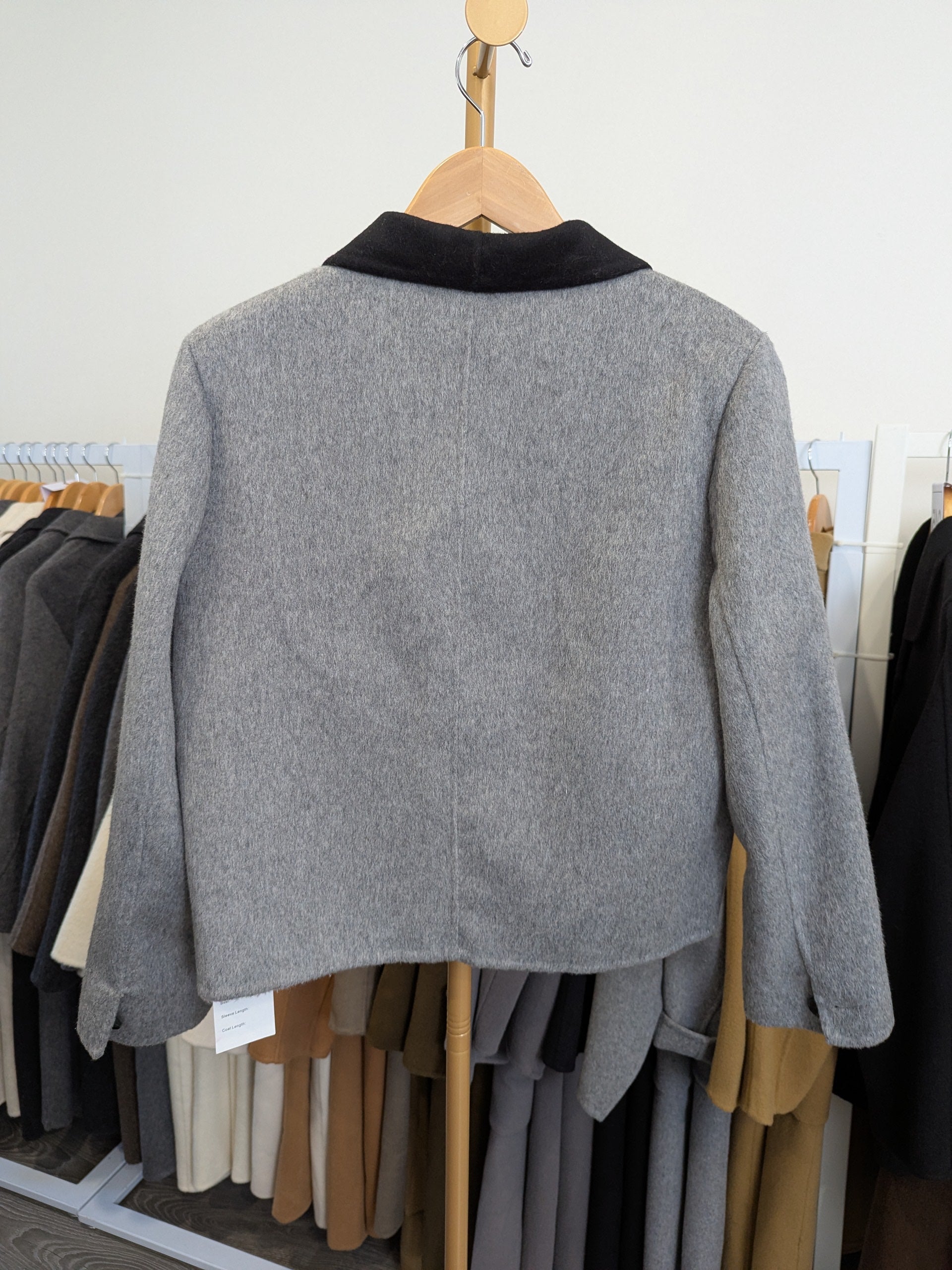 251 100% Wool Coat Grey S 8-10