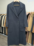 023 100% Wool Coat Navy