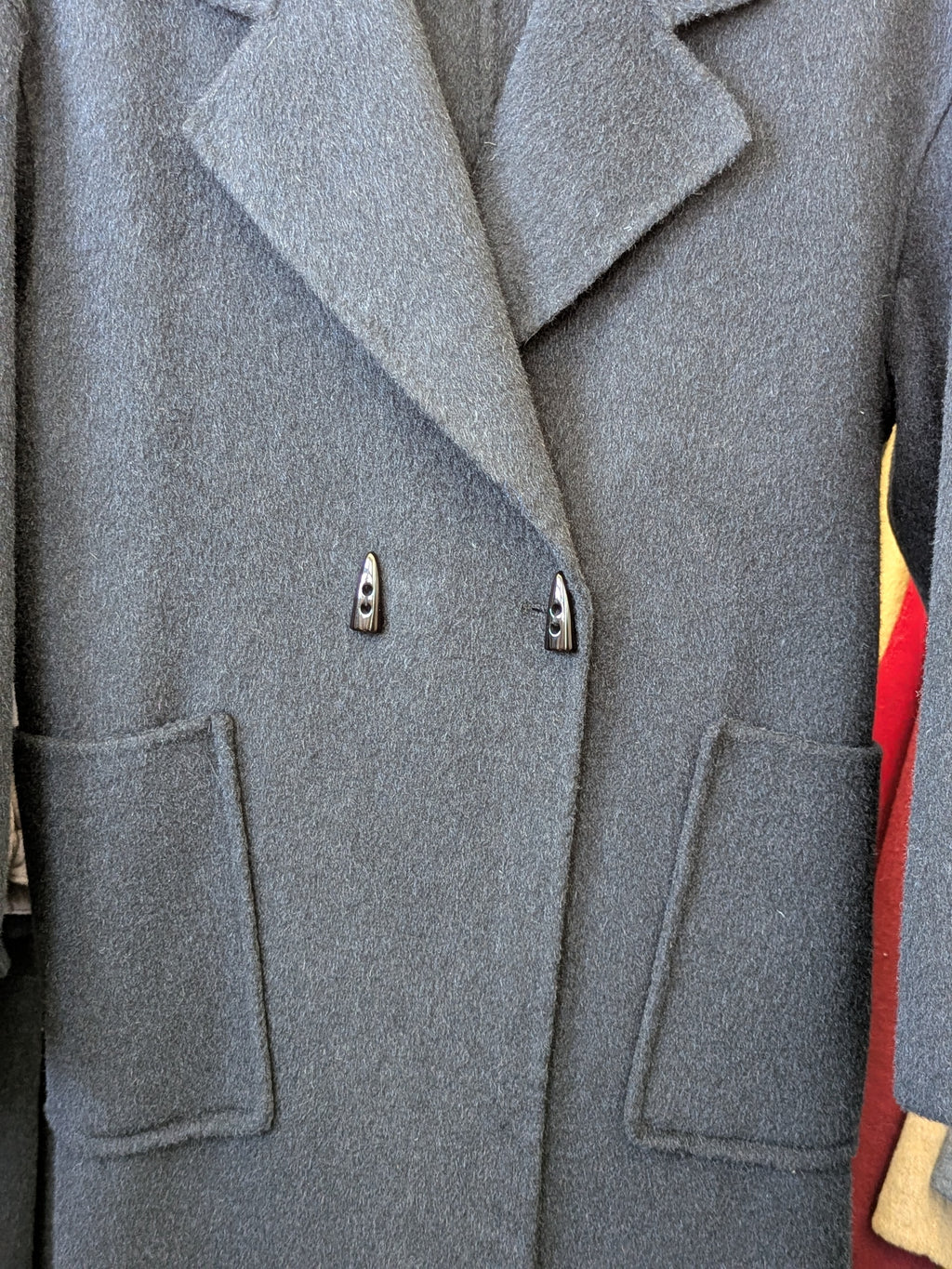 294 70% Wool Coat Charcoal S 10-14