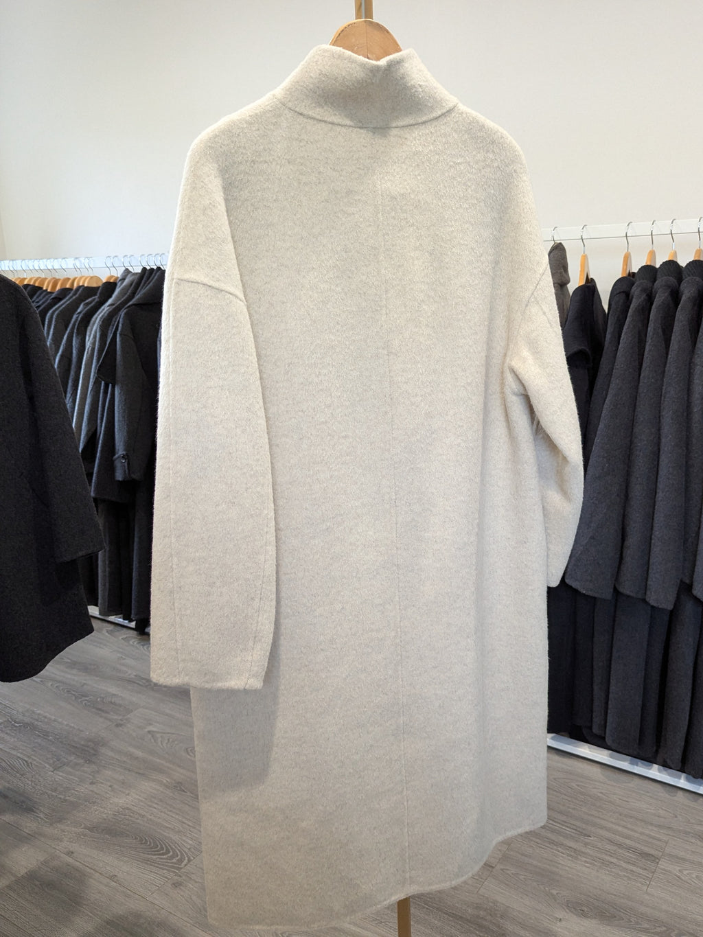136 100% Wool Coat Oat S 8-12