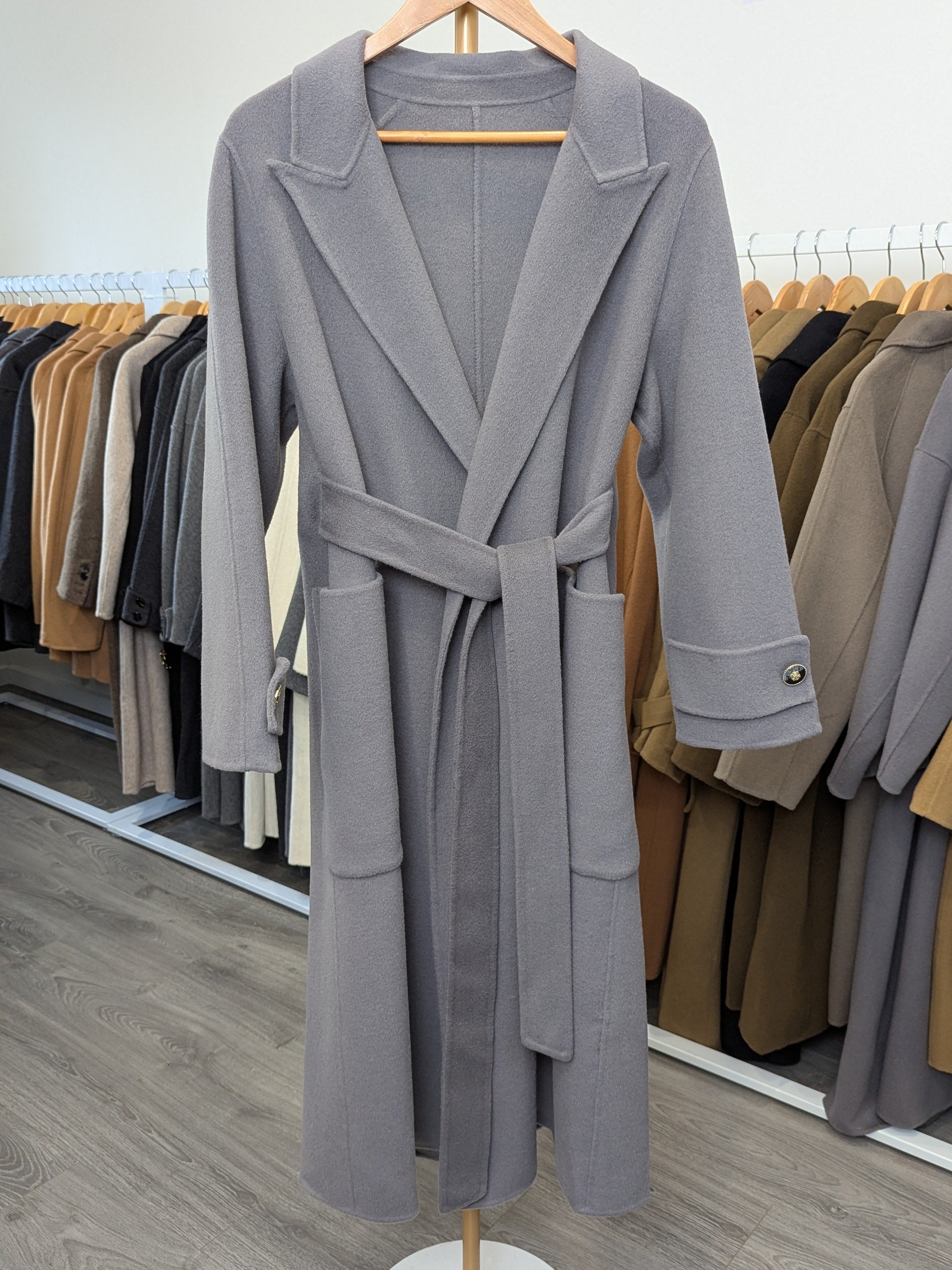 029 100% Wool Coat Grey