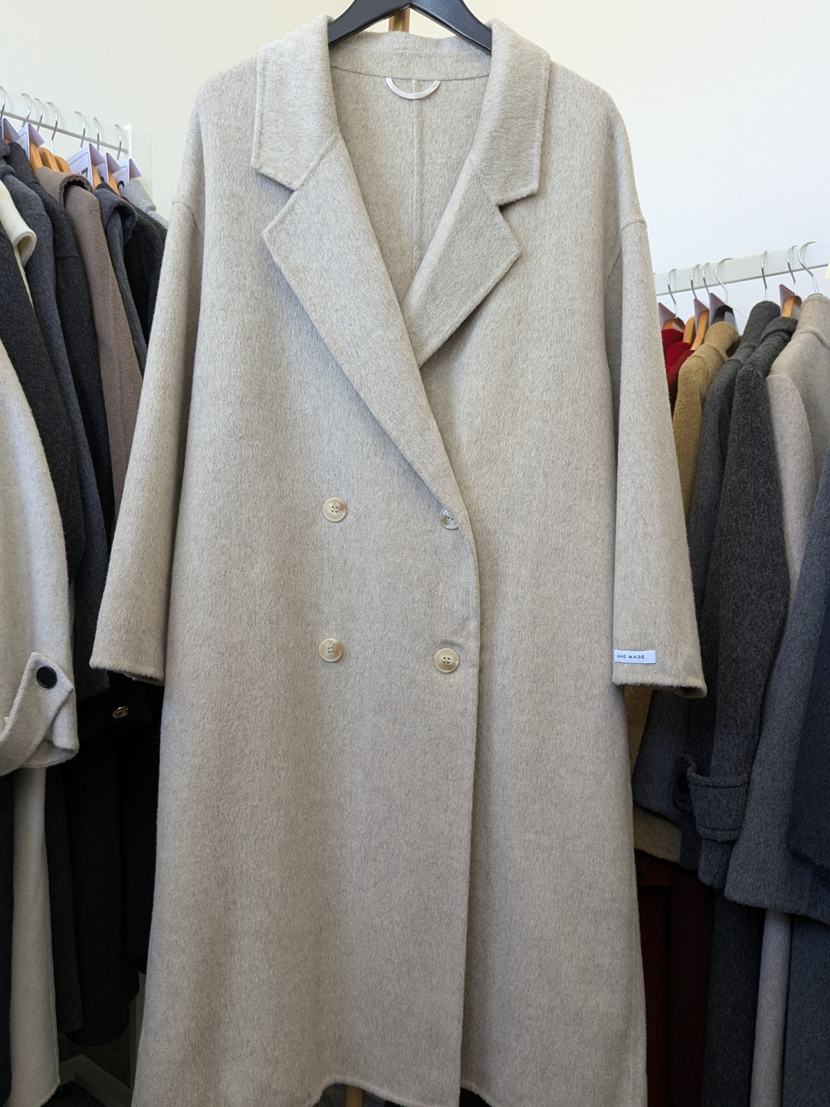 233 100% Wool Coat M 10-14 Oat milk