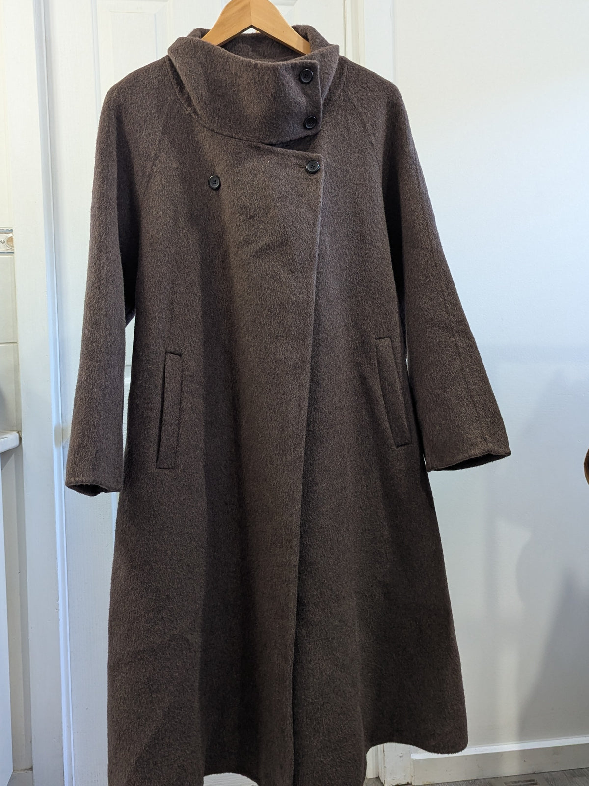 299 31% Wool 56% Alpaca Wool Coat Brown L 10-12