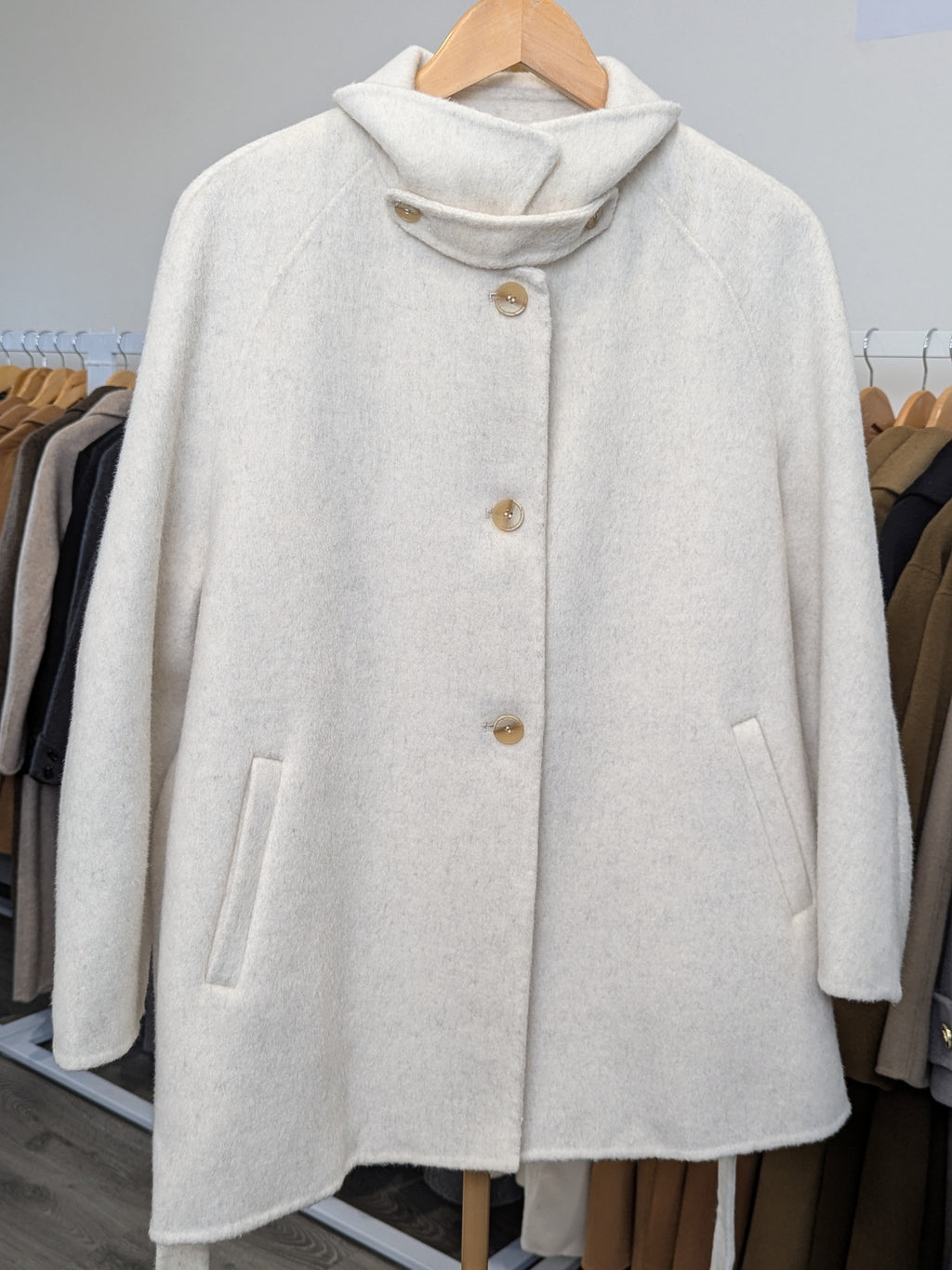 035 100% Wool Coat Oat
