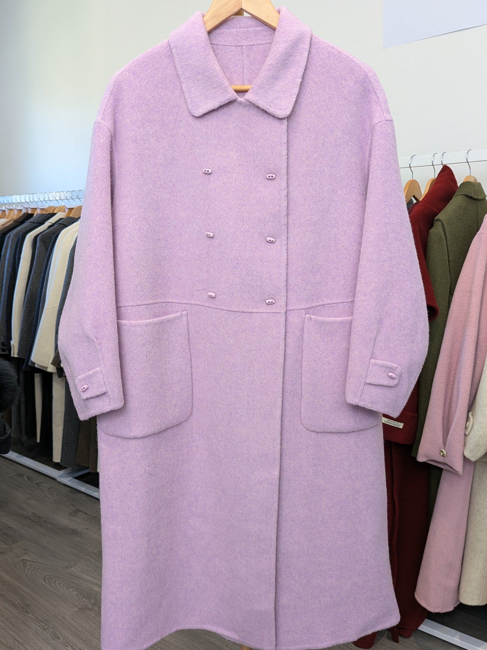 165 75% Wool Coat Purple