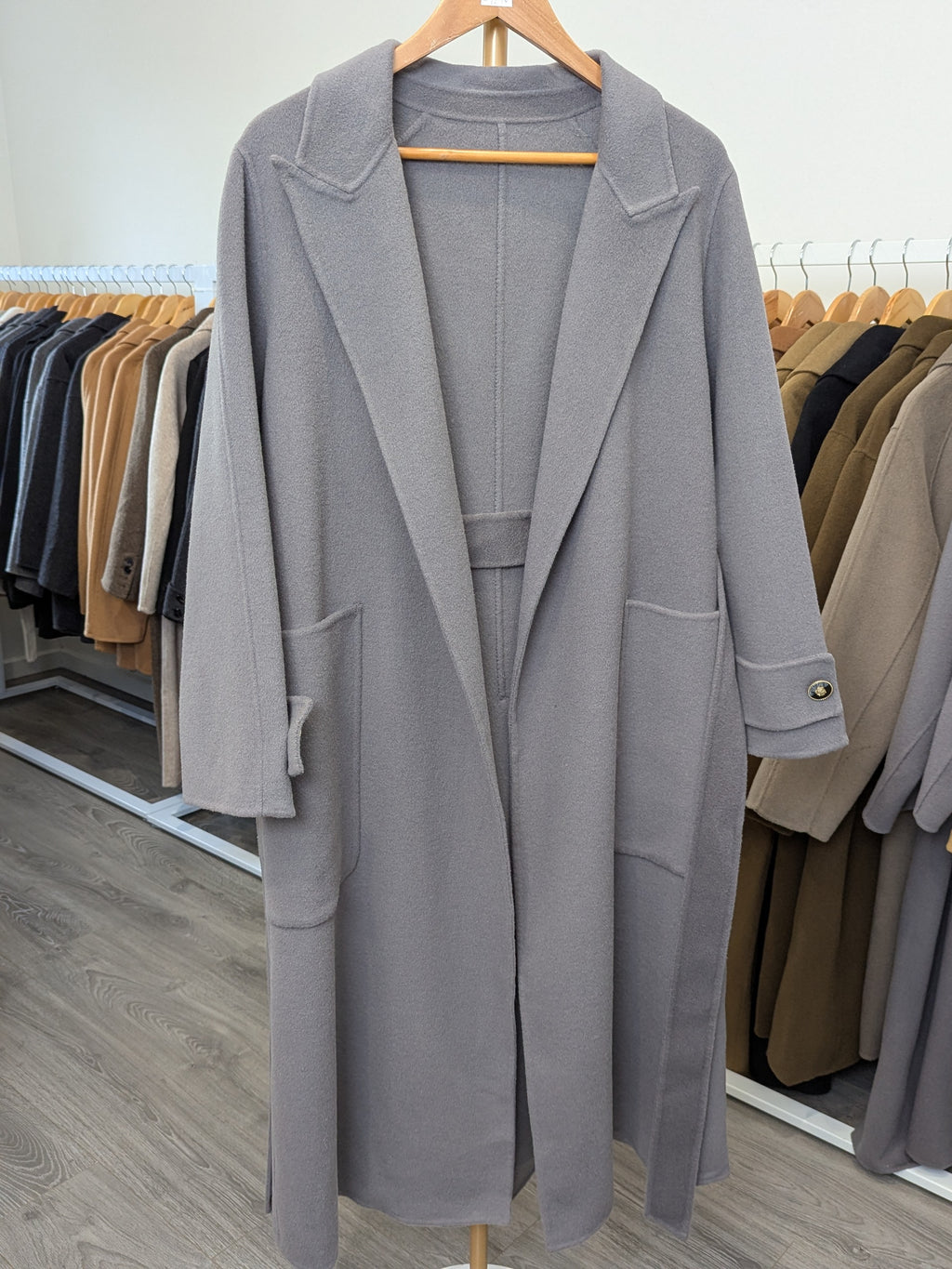 029 100% Wool Coat Grey