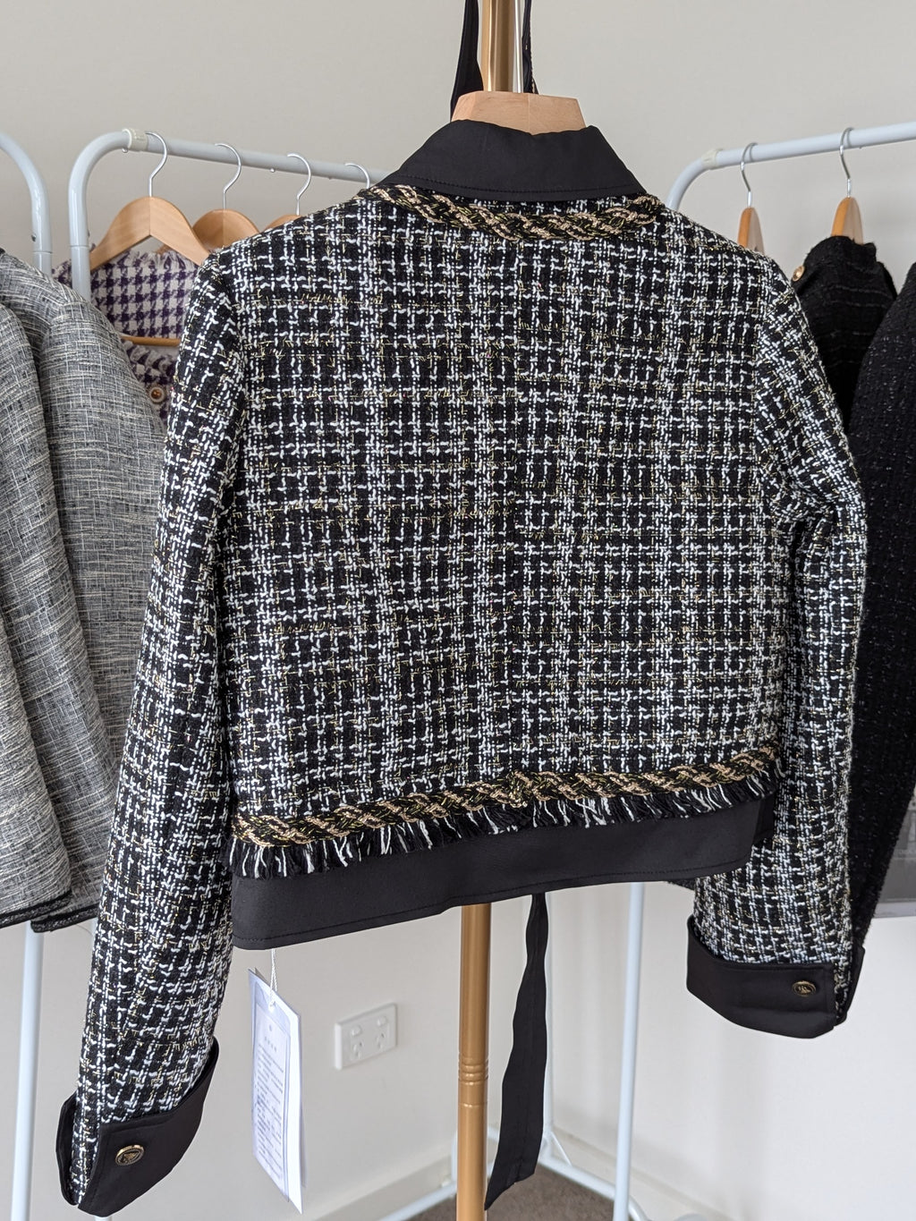 Goose Down Tweed Jacket 141 Size 4-6