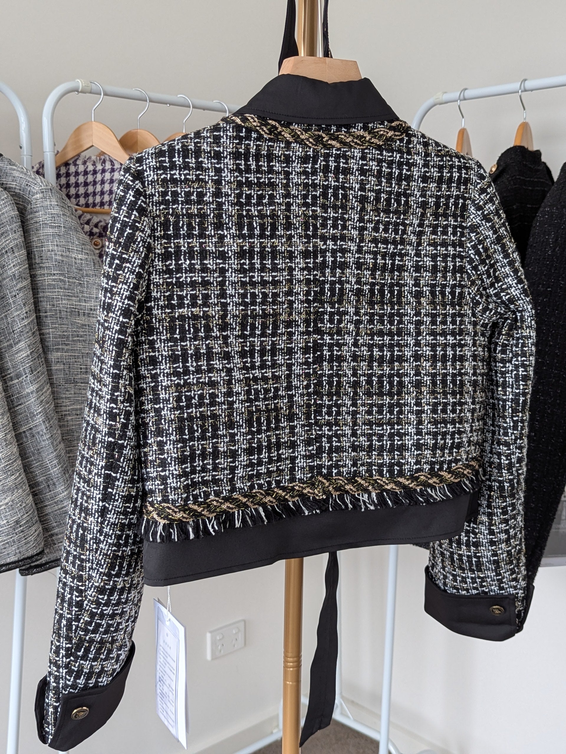Goose Down Tweed Jacket 141 Size 4-6