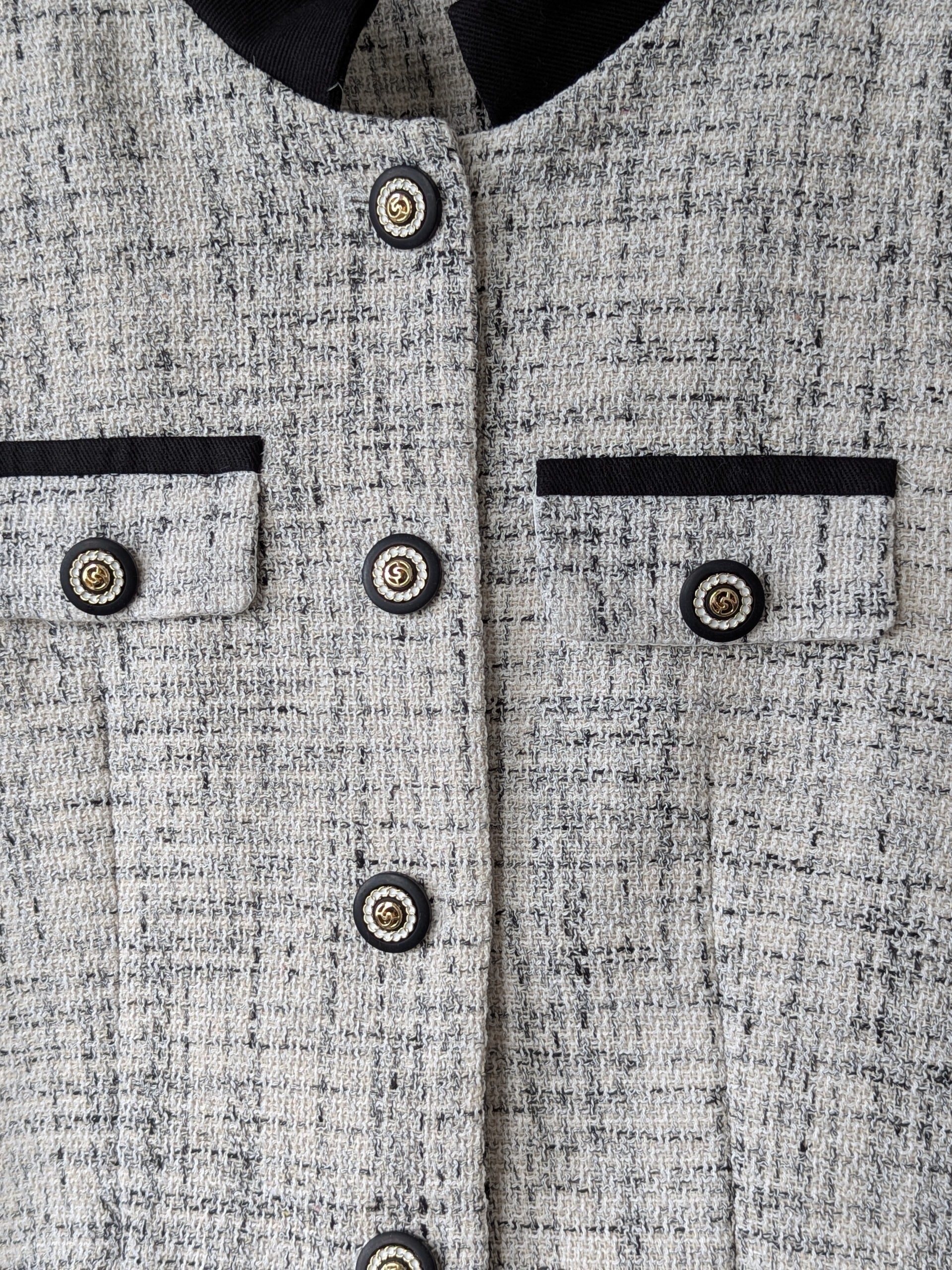 Goose Down Tweed Jacket 131 Size 8-10