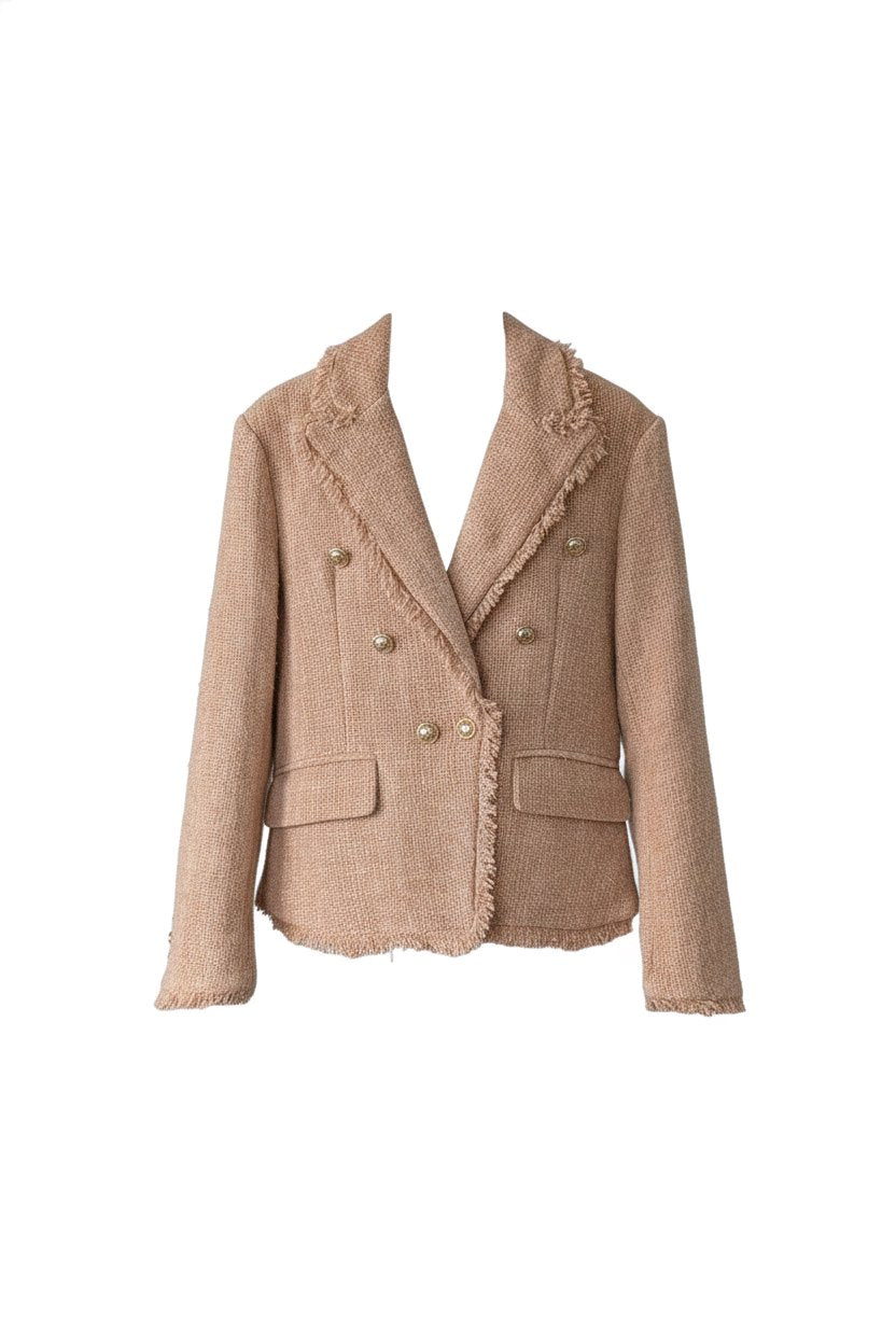 Goose Down Tweed Jacket 134 Size 8-10