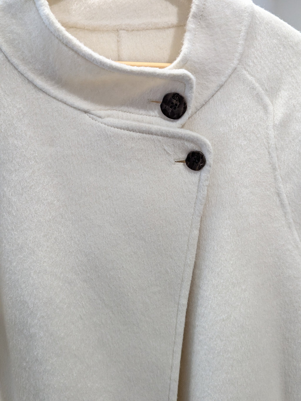 126 70% Wool Coat Cream S 6-8 M 10-14