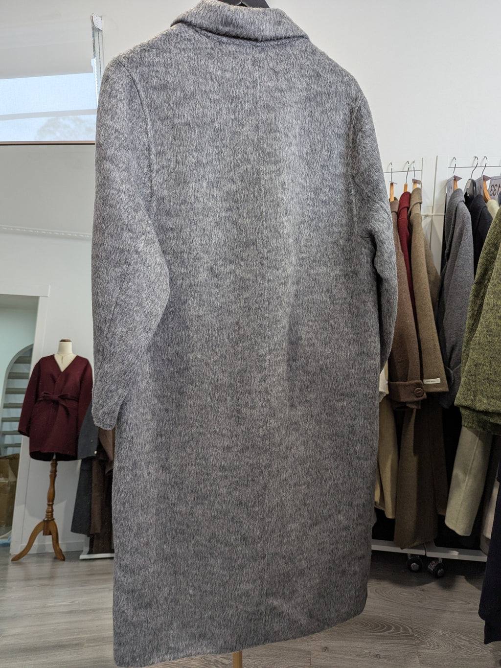 259 100% Wool Coat Grey M 10-12